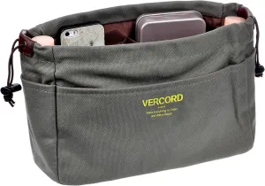Vercord Canvas Handbag Organizers, Sturdy Purse Insert Organizer Bag in Bag, 10 Pockets Color Army Green Large