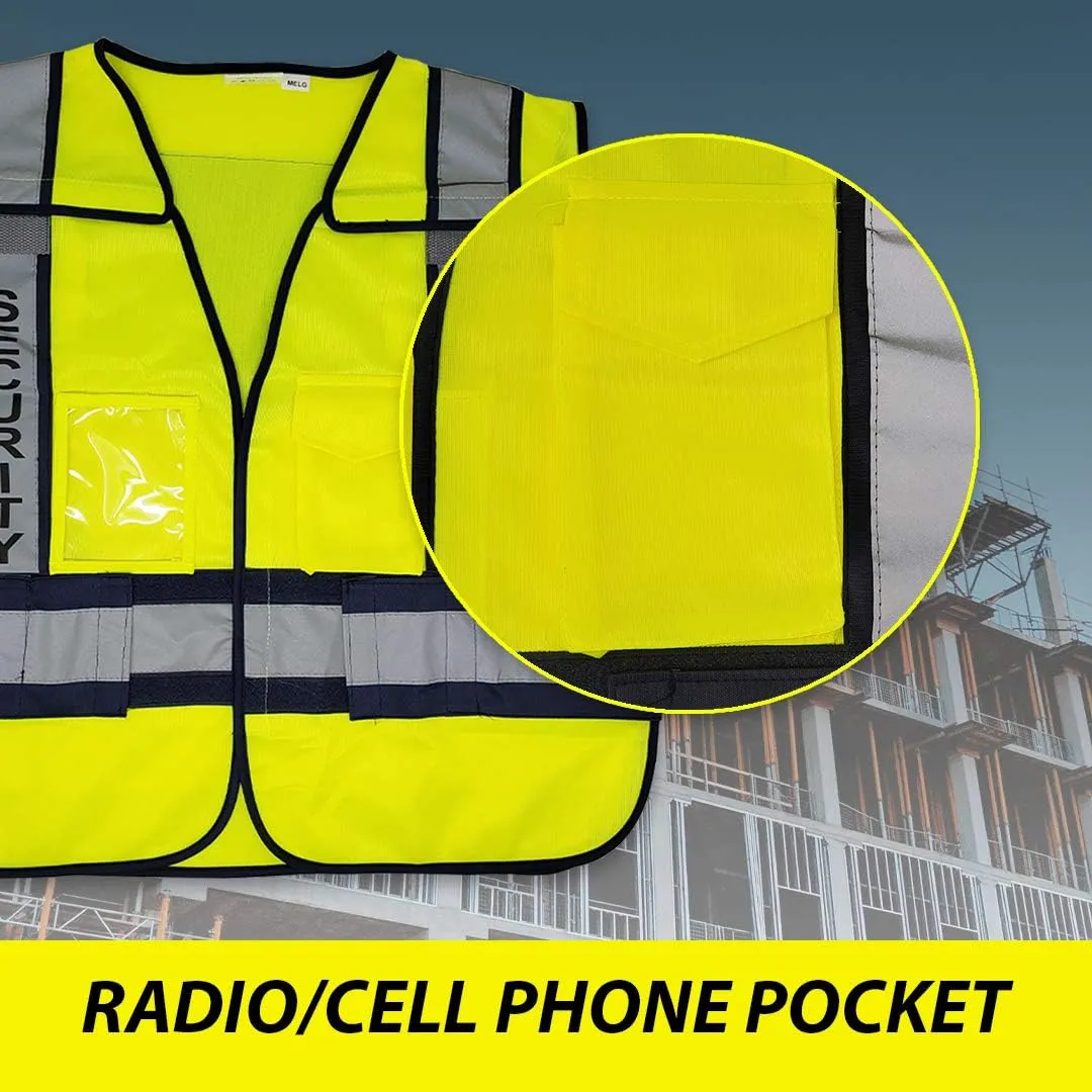 VIEWBRITE Reflective Class 2 Fire Vest Lime Green - 5 Point Breakaway High Visibility Yellow Fire Fighter Vest