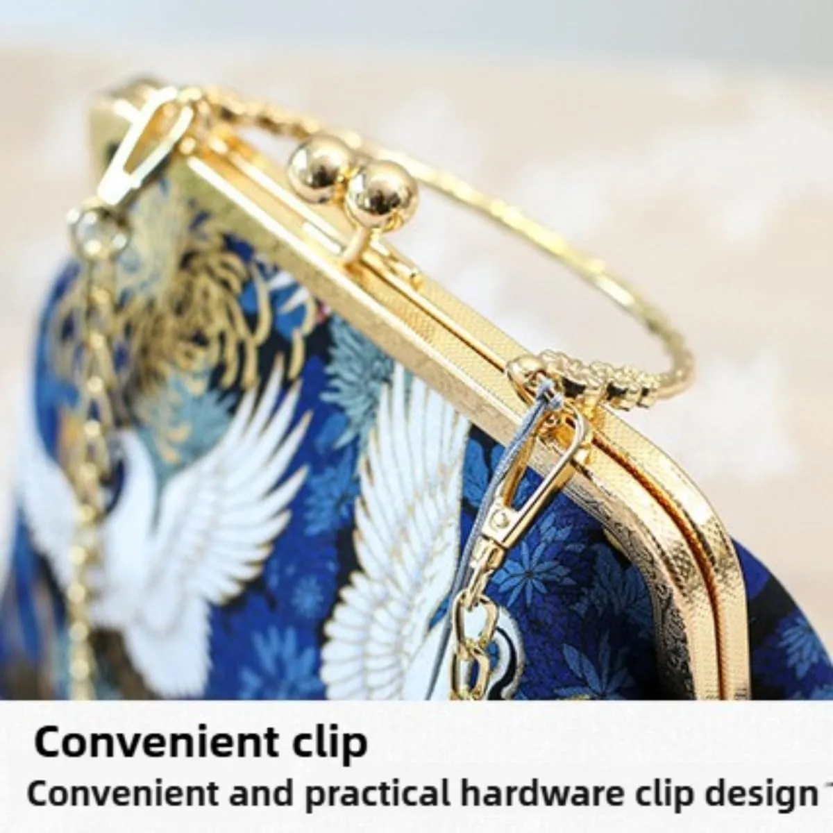 Vintage Evening Chain Handbag with Embroidered for Women Chinese Purse Crossbody Evening clutch bag