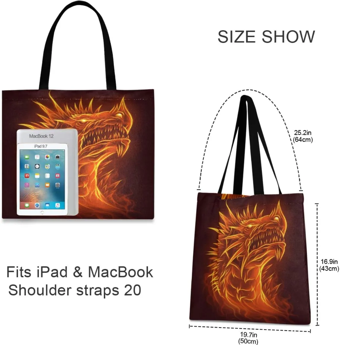visesunny Canvas Shoulder Bags For Women Waterproof Tote Handbags For Teens Beach School Daily Working