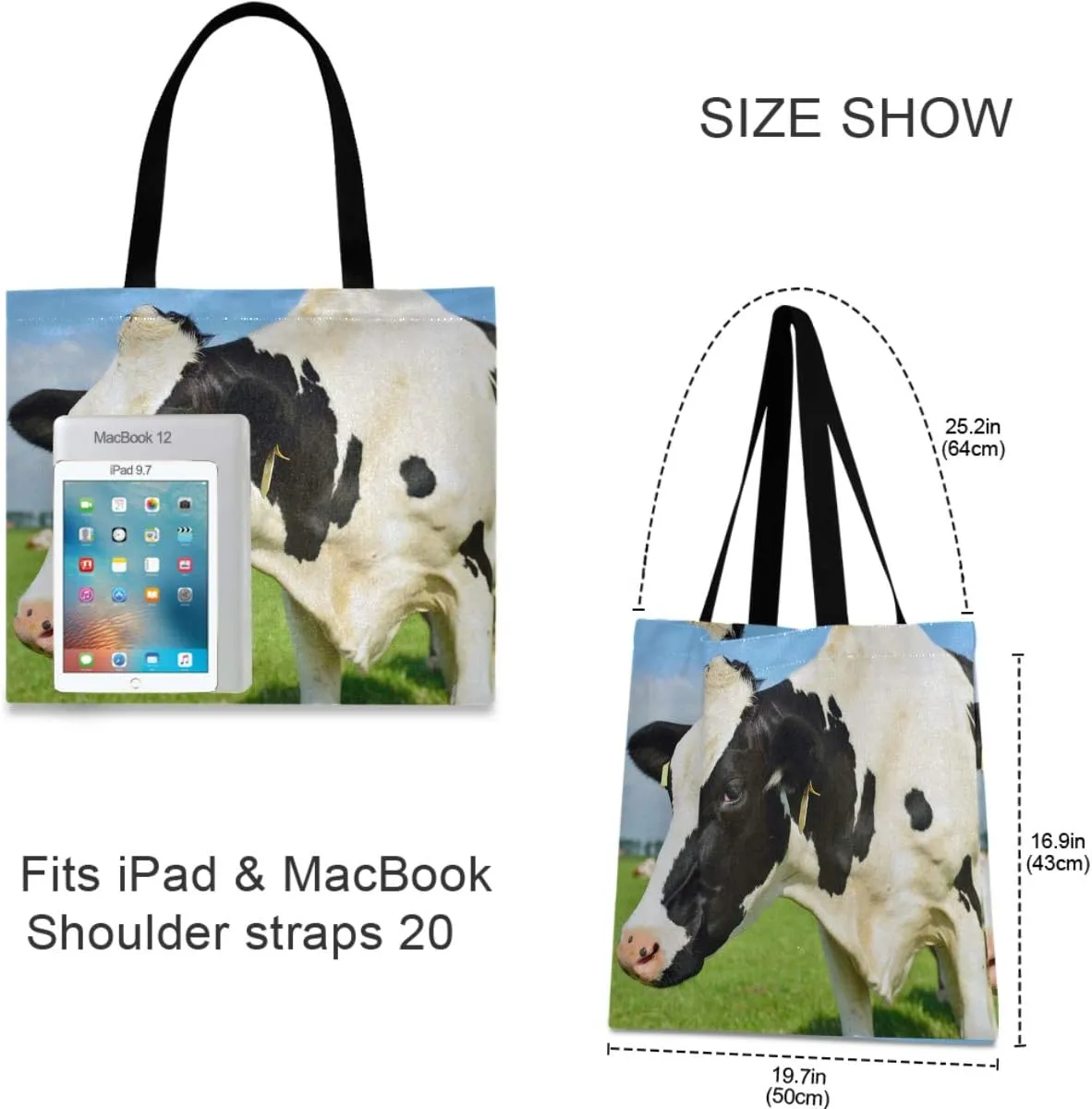 visesunny Canvas Tote Bag Shoulder Bag Shopping Casual Bag Foldaway Travel Bag Handbags for Women Lady Girl Teens