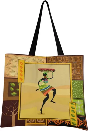 visesunny Large Women Casual Shoulder Bag Handbag Shopping Grocery Canvas Bag