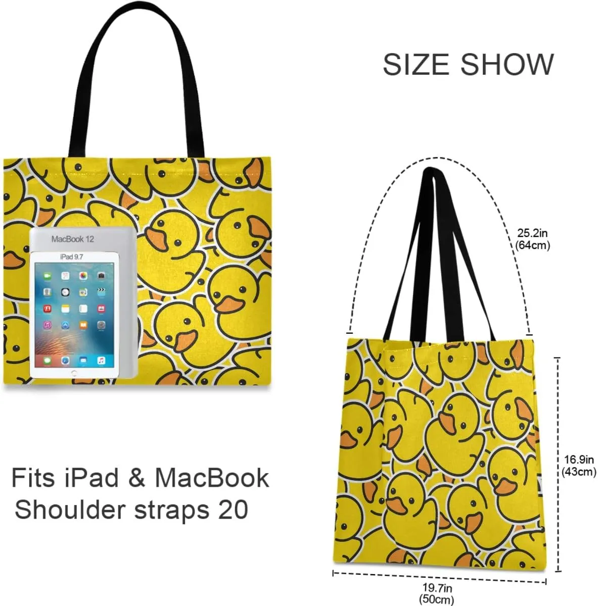 visesunny Stylish Women Canvas Shoulder Tote Bags Casual Bag Ladies Shopping Handbag for GYM Hiking Picnic Travel Beach