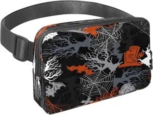 Waist Pack for Women Men, Outdoor Waist Bag Fanny Pack, Slim Running Belt Bum Bag for Walking Jogging Hiking Traveling Workout - Halloween Dead Tree Tombstone
