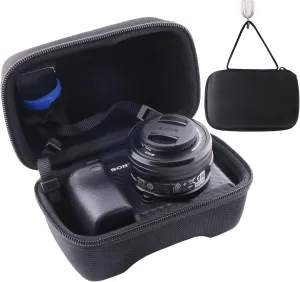 waiyu Hard EVA Travel Case for Sony Alpha a6400/a6000//a6600/a6100/a5100 Mirrorless Digital Camera, Black, Compact