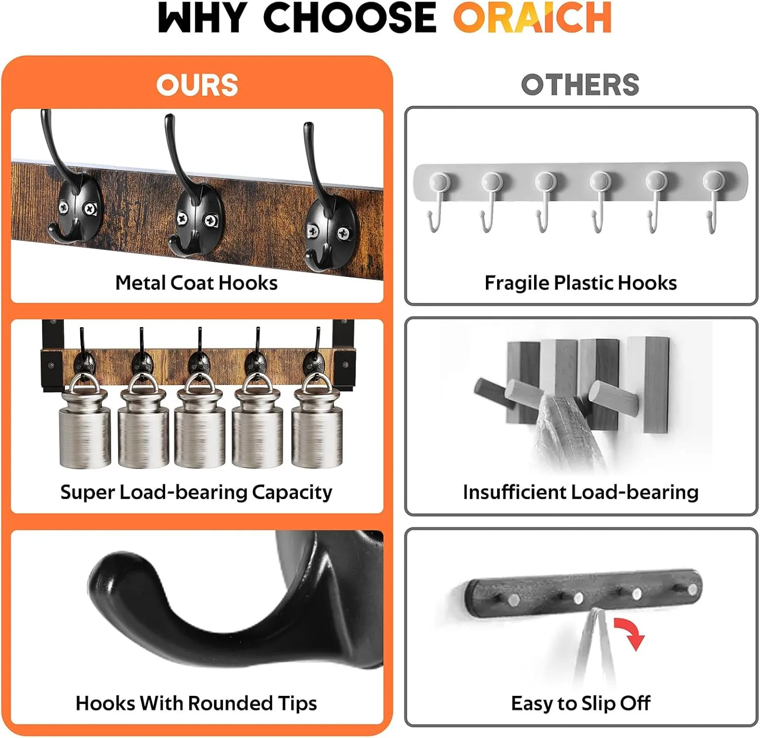 Wall Hooks with Shelf, Coat Rack Wall Mount for Coat Backpack Key Clothes Hanger, Wall Floating Shelf Hanging in Entryway, Living Room, Bathroom, Bedroom, Kitchen