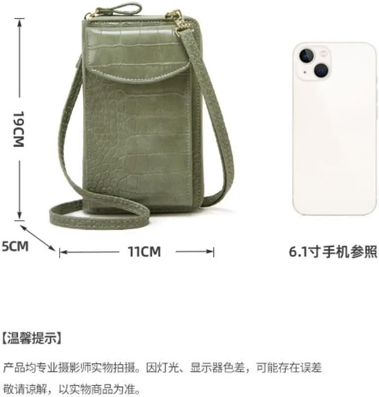 Wallets for Women Clutch Crocodile Pattern Leather Ladies Cross Body Handbags Phone Purse Crossbody