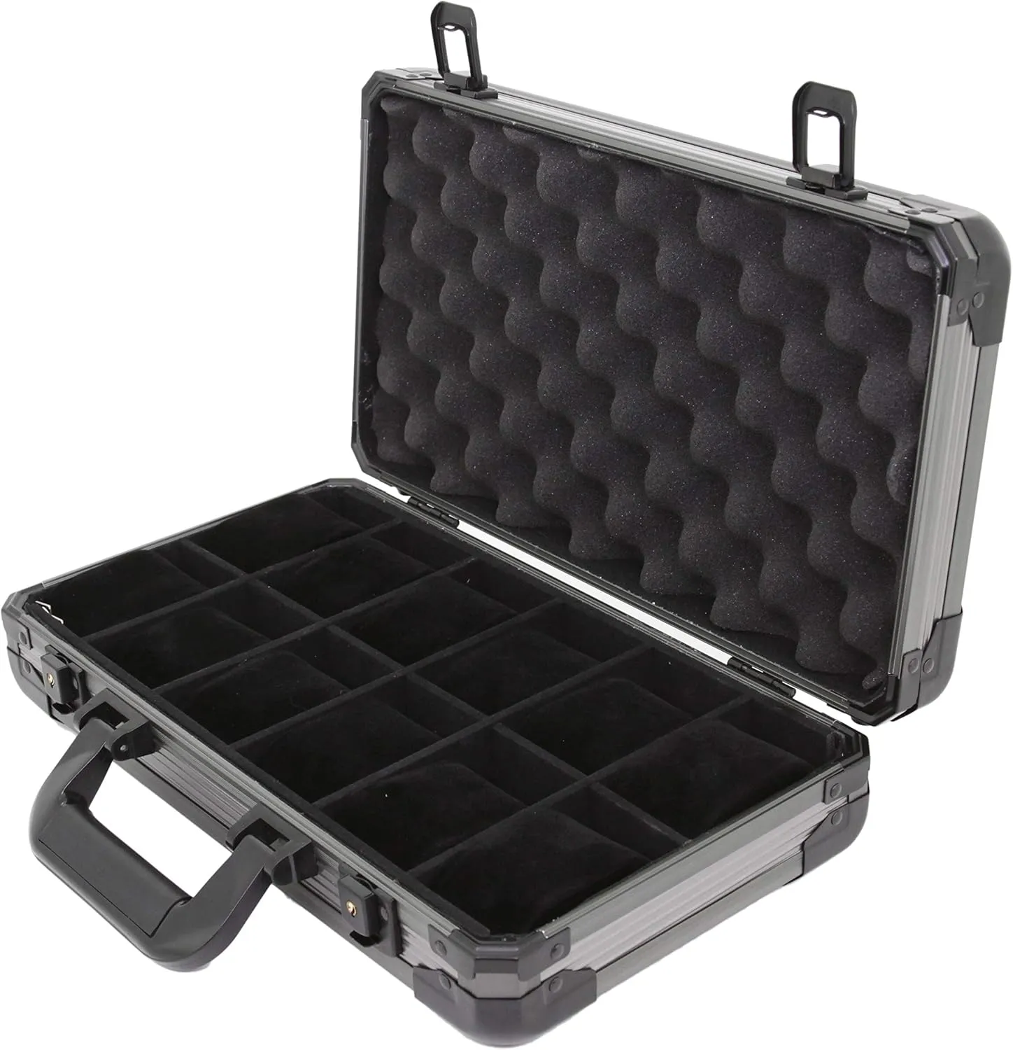 Watch Storage Case Aluminum Metal Briefcase for 12 Large Watches