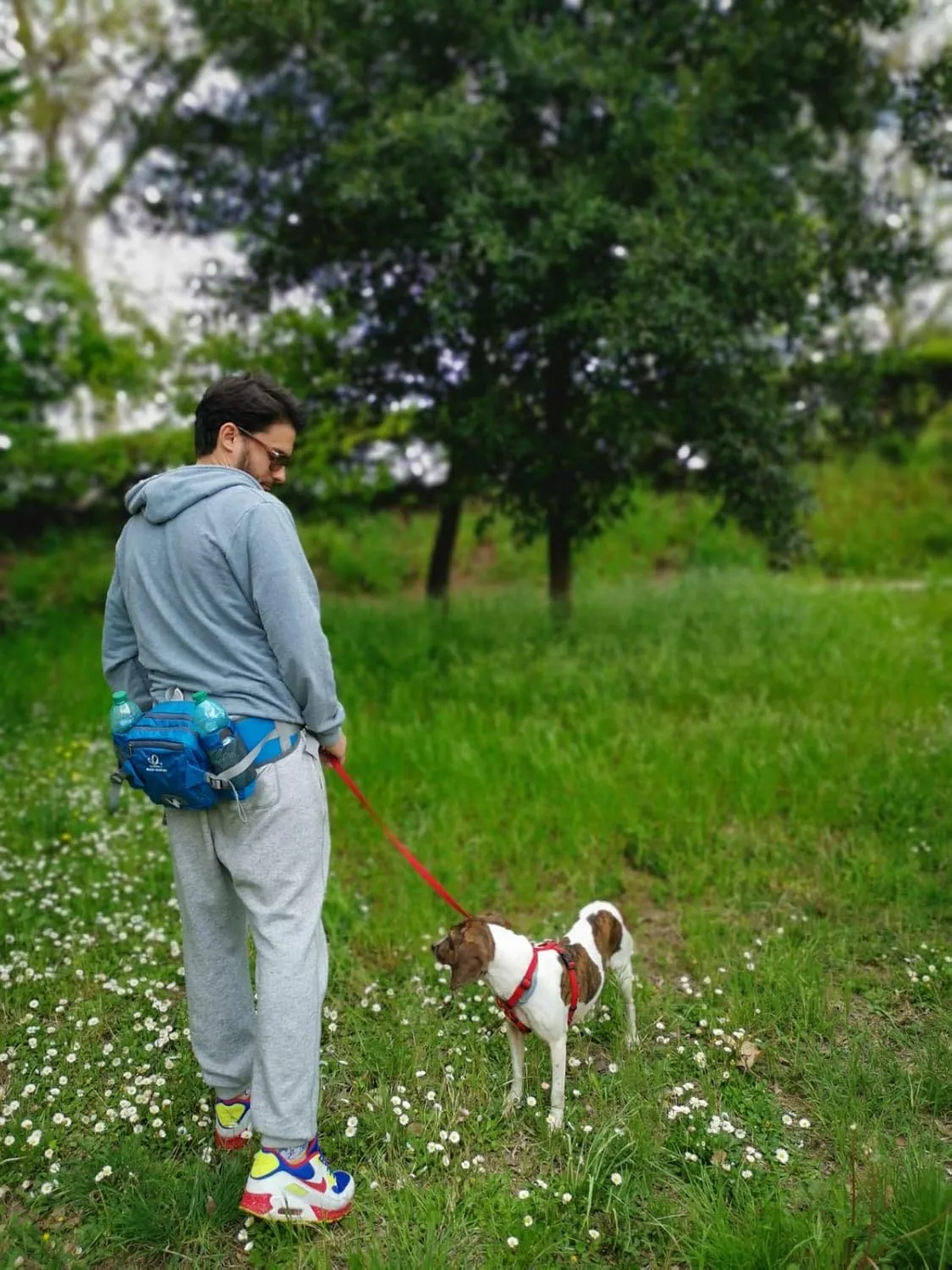 WATERFLY Fanny Pack Waist Bag: Fannie Pack 2 Water Bottle Holders Lumbar Belt Hiking Walking Running Jogging Camping Large Woman Man (Bottle Not Included）