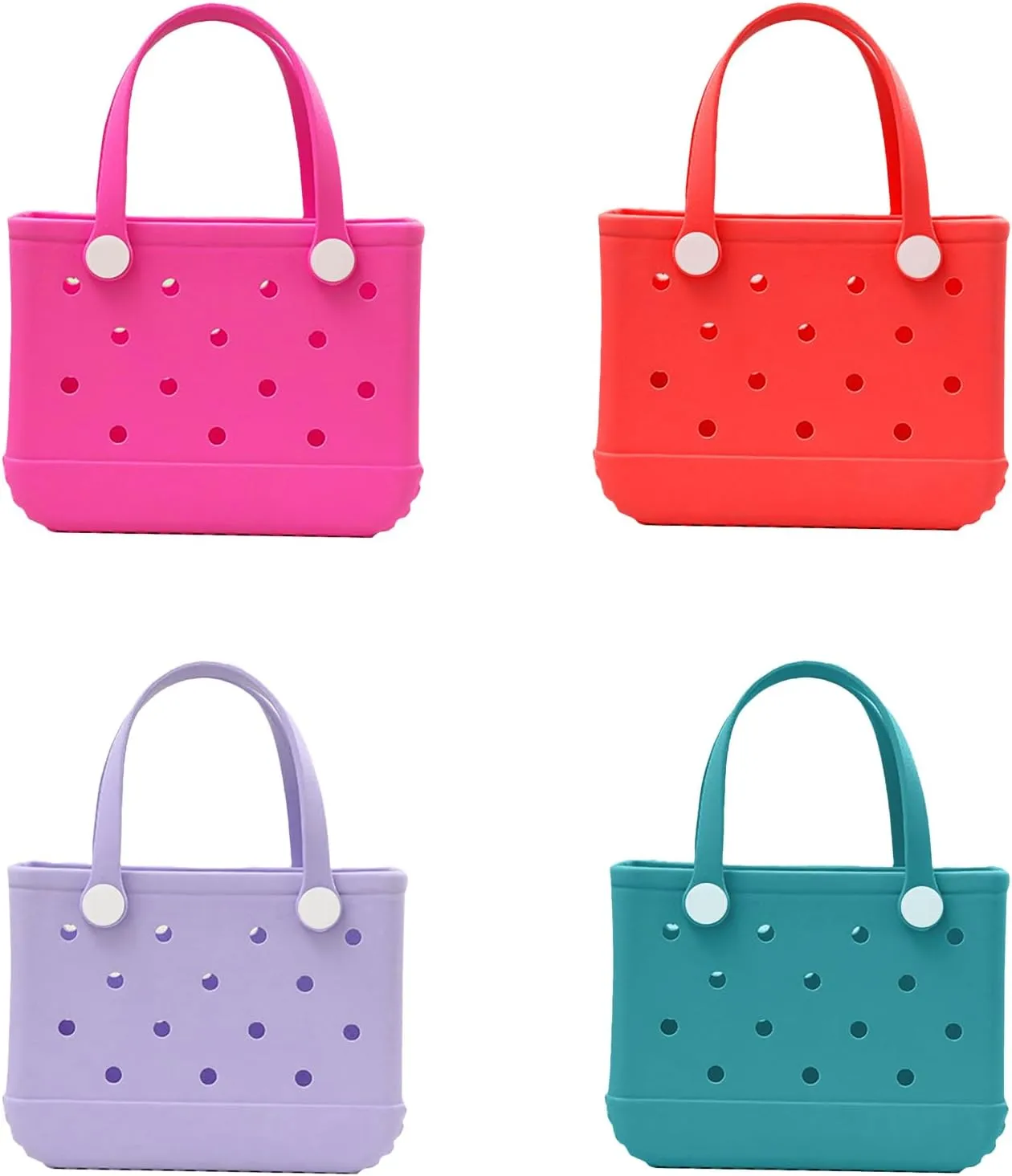 Waterproof Beach Bags Rubber Tote - Small Rubber Beach Totes Bag for Kids, Mini Travel Tote Bag