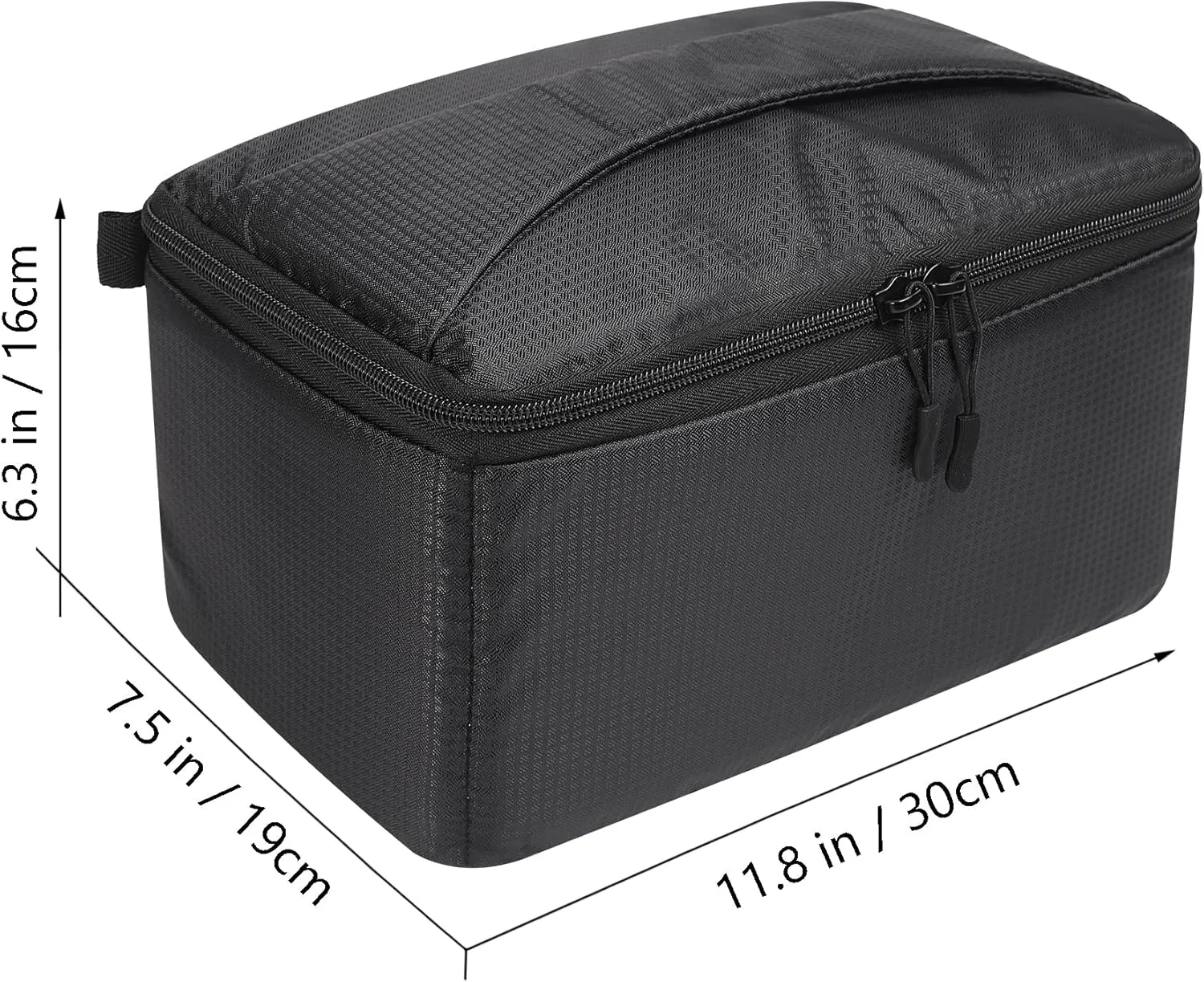 Waterproof Camera Case Bag Insert Partition PaddedAnti-shock Lens Pouch for SLR SLR Canon Nikon Sony Camera Lens and Accessories (Black)