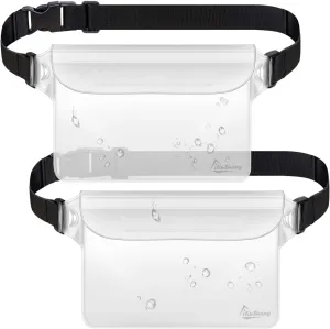 Waterproof Fanny Pack, Waterproof Pouch for Phone Passport Wallet Purse with Waist strap, Ideal for Swimming Boating Fishing Diving Beach