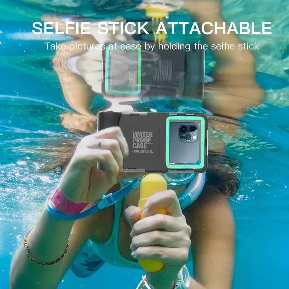Waterproof Phone Case,Universal Diving Phone Case Dry Bag Beach Travel Essentials Outdoor Surfing Swimming Snorkeling Photo Video Case for iPhone/Samsung/Google/Motorola (Black/Blue)