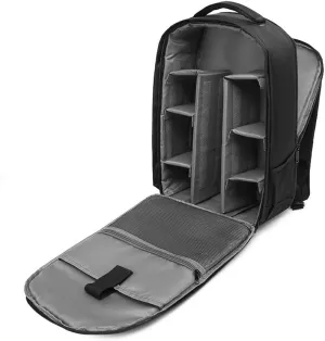 Waterproof SLR/DSLR Camera Backpack Shoulder Bag Travel Case For Canon Nikon Sony Digital Lens (Large, Grey)
