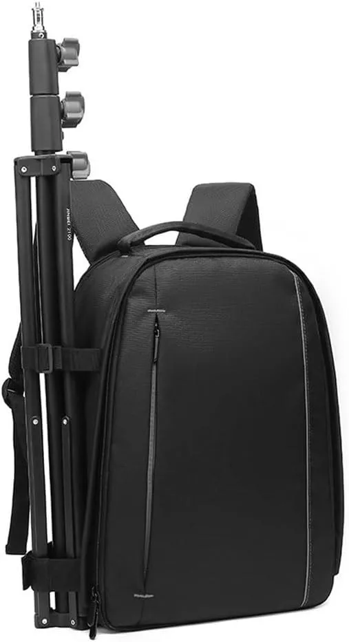 Waterproof SLR/DSLR Camera Backpack Shoulder Bag Travel Case For Canon Nikon Sony Digital Lens (Large, Grey)