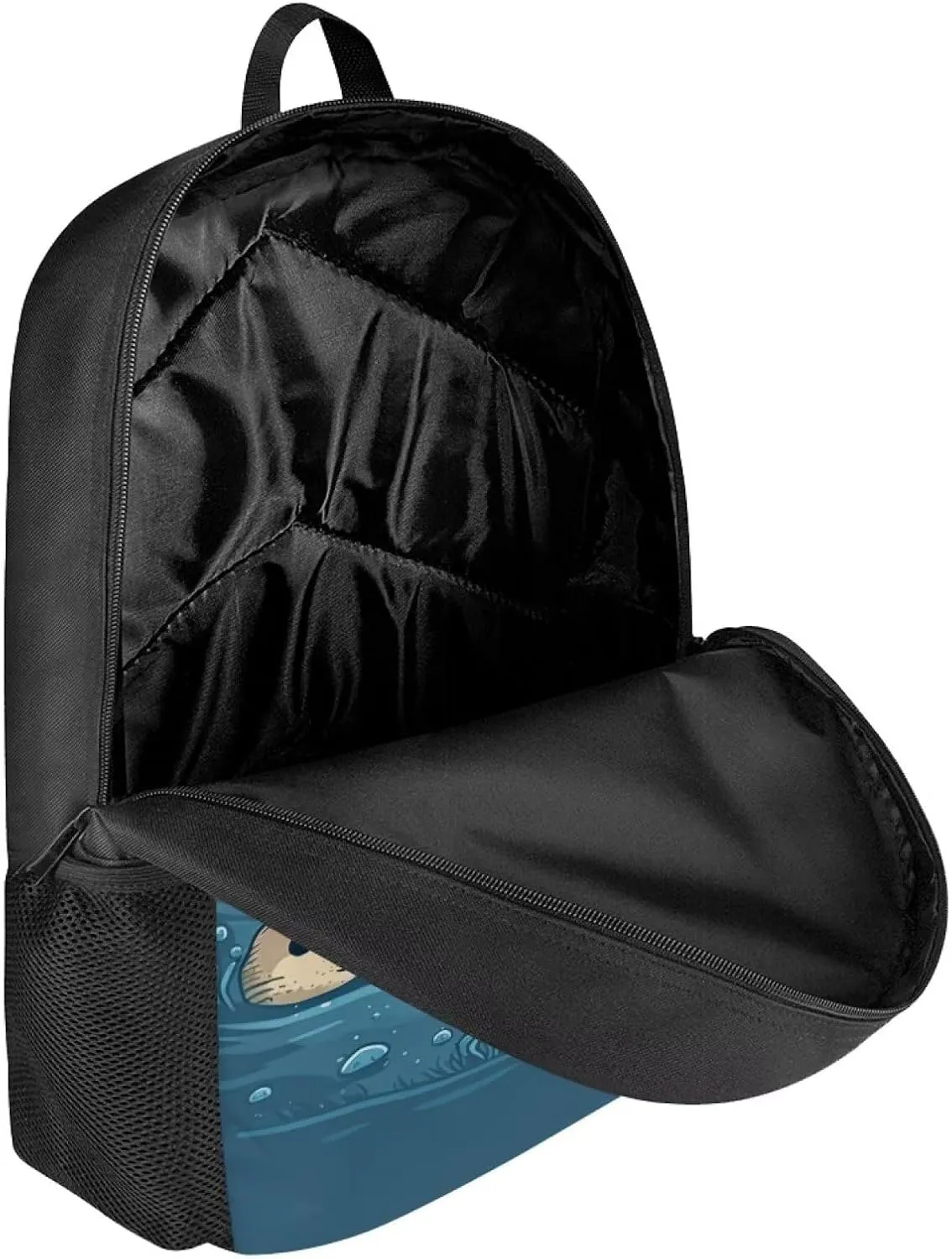 WELLFLYHOM Sea Otter Backpack for School Girl Bookbag Middle High School Bag Elementary Kids Boy Schoolbag Back to School Supplies Back Pack Purse Child Students Travel Bag Knapsack for Daycare