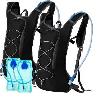 Wesiti 2 Pack Hydration Backpack Pack with 2 Pcs 2L Hydration Bladder Hiking Backpack Bladder for Hiking Cycling Climbing