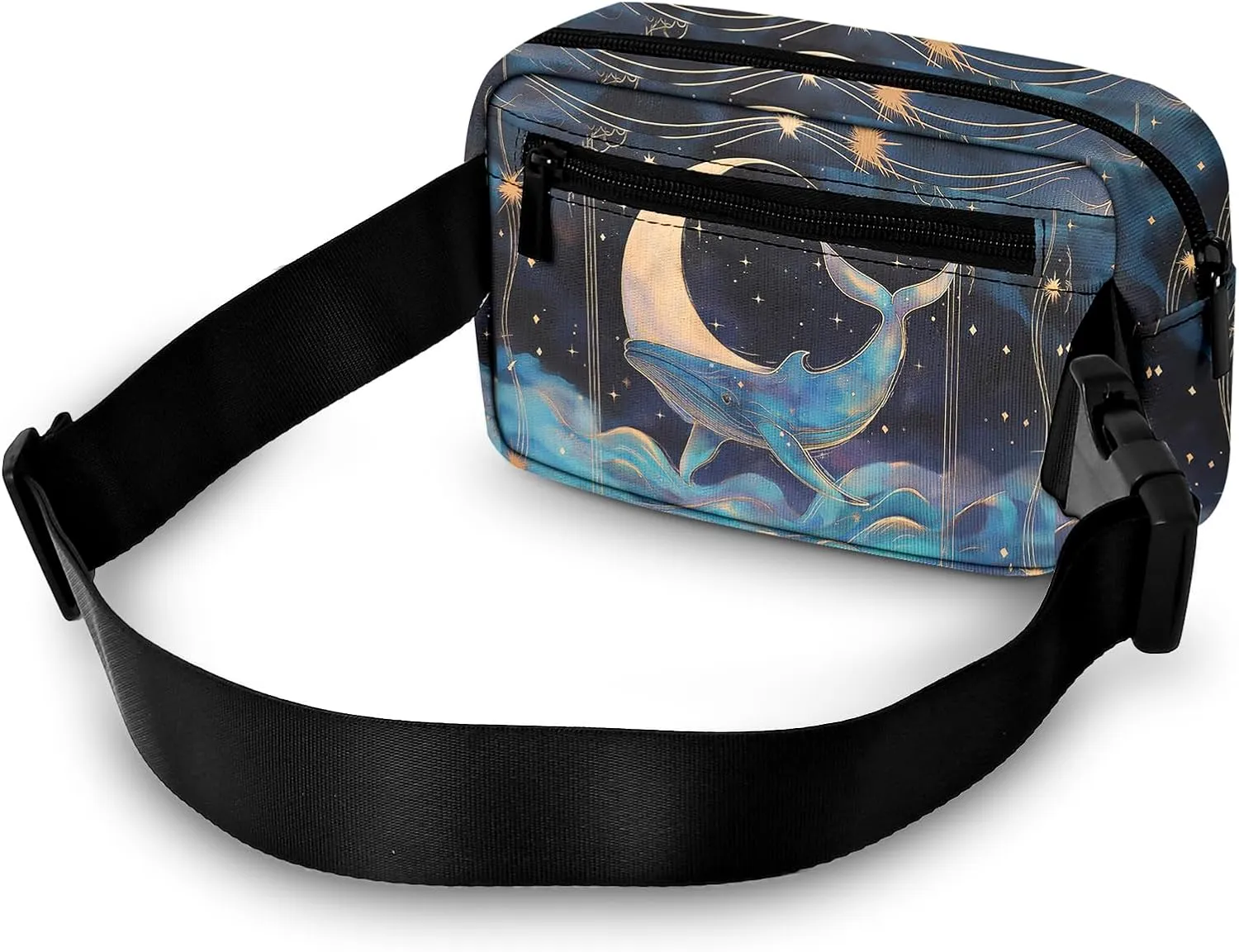 Whale Fanny Pack for Women Belt Bag Lightweight Waist Bags Waterproof Purse with Adjustable Straps Wallet Casual Presents Travel Workout