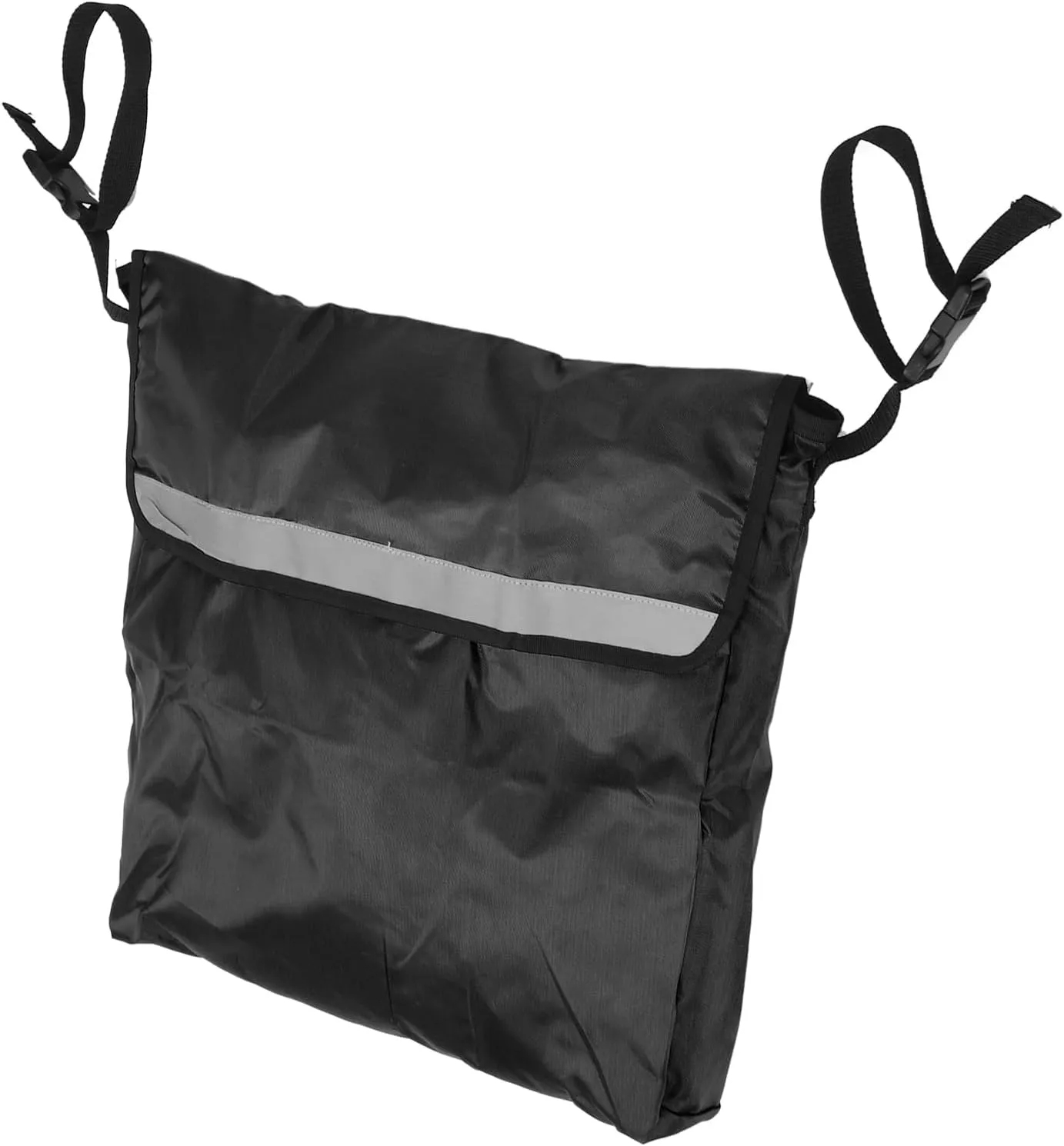 Wheelchair Bag Adjustable Shoulder Strap Large Capacity Storage Wheelchair Carry Pack for Outdoor (Black)