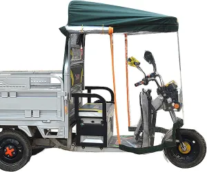 Windproof Electric Tricycle Cover, Reflective Tricycle Canvas Awning, Tricycle Frame Canopy, Adult Tricycle Cover,Electric Tricycle Protective Cover,Rain Sun Snow Proof,105cm/41in