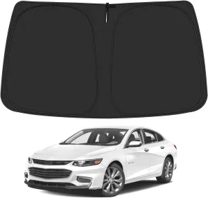 Windshield Sun Shade for 2016-2025 Chevy Malibu Accessories, Foldable Window Sunshade Sun Visor Protector, Front Windshield Sunshade Sun Shield Blocks UV Rays Heat