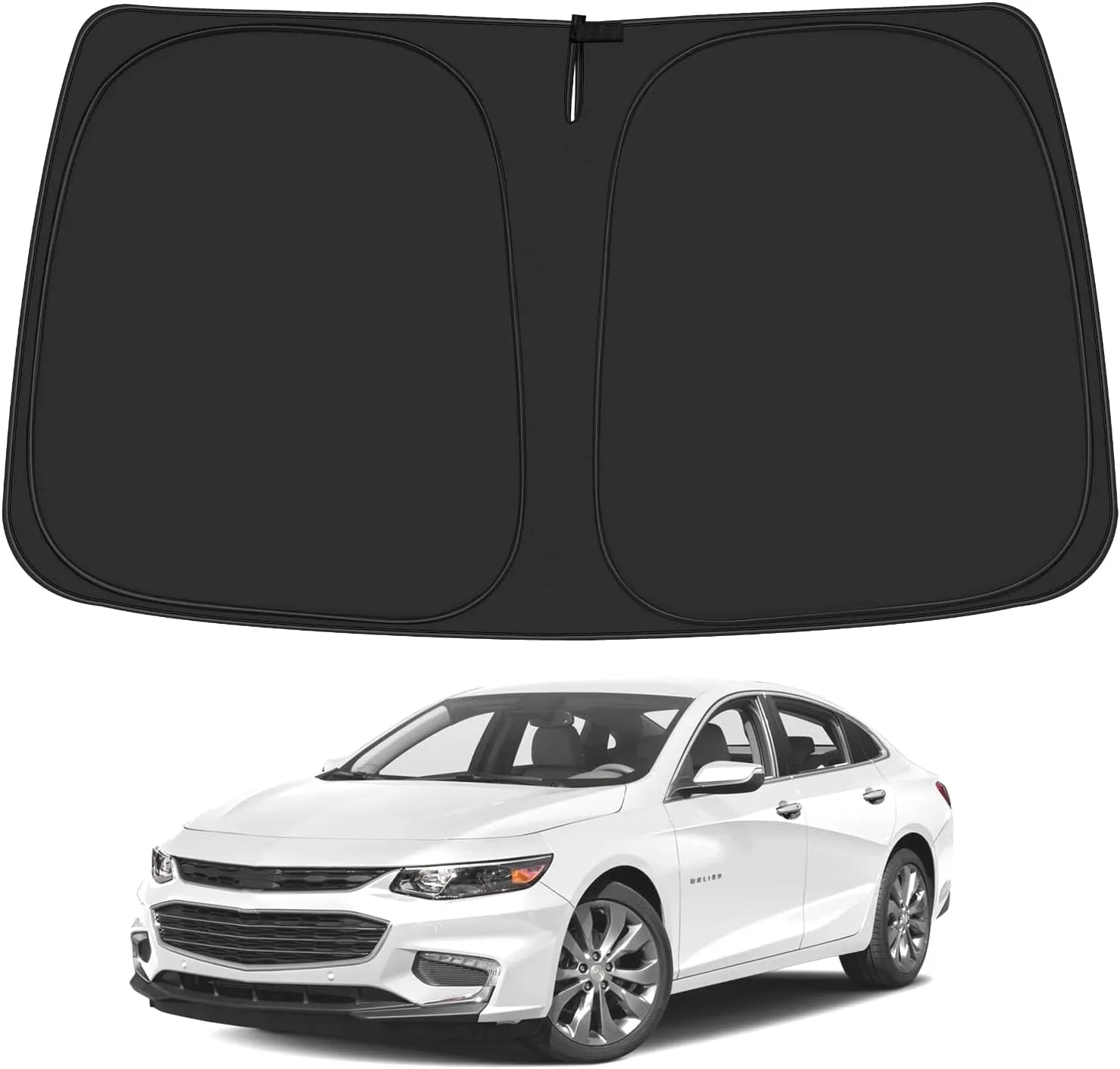Windshield Sun Shade for 2016-2025 Chevy Malibu Accessories, Foldable Window Sunshade Sun Visor Protector, Front Windshield Sunshade Sun Shield Blocks UV Rays Heat