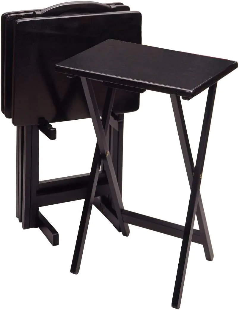 Winsome Alex Snack Table, 19W x 14.6D x 26H In, Black