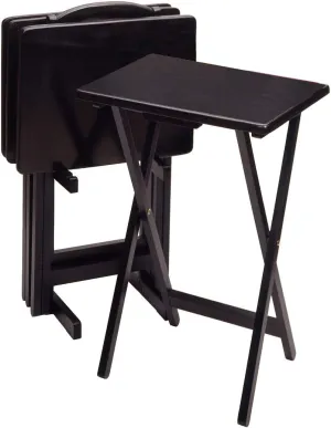 Winsome Alex Snack Table, 19W x 14.6D x 26H In, Black