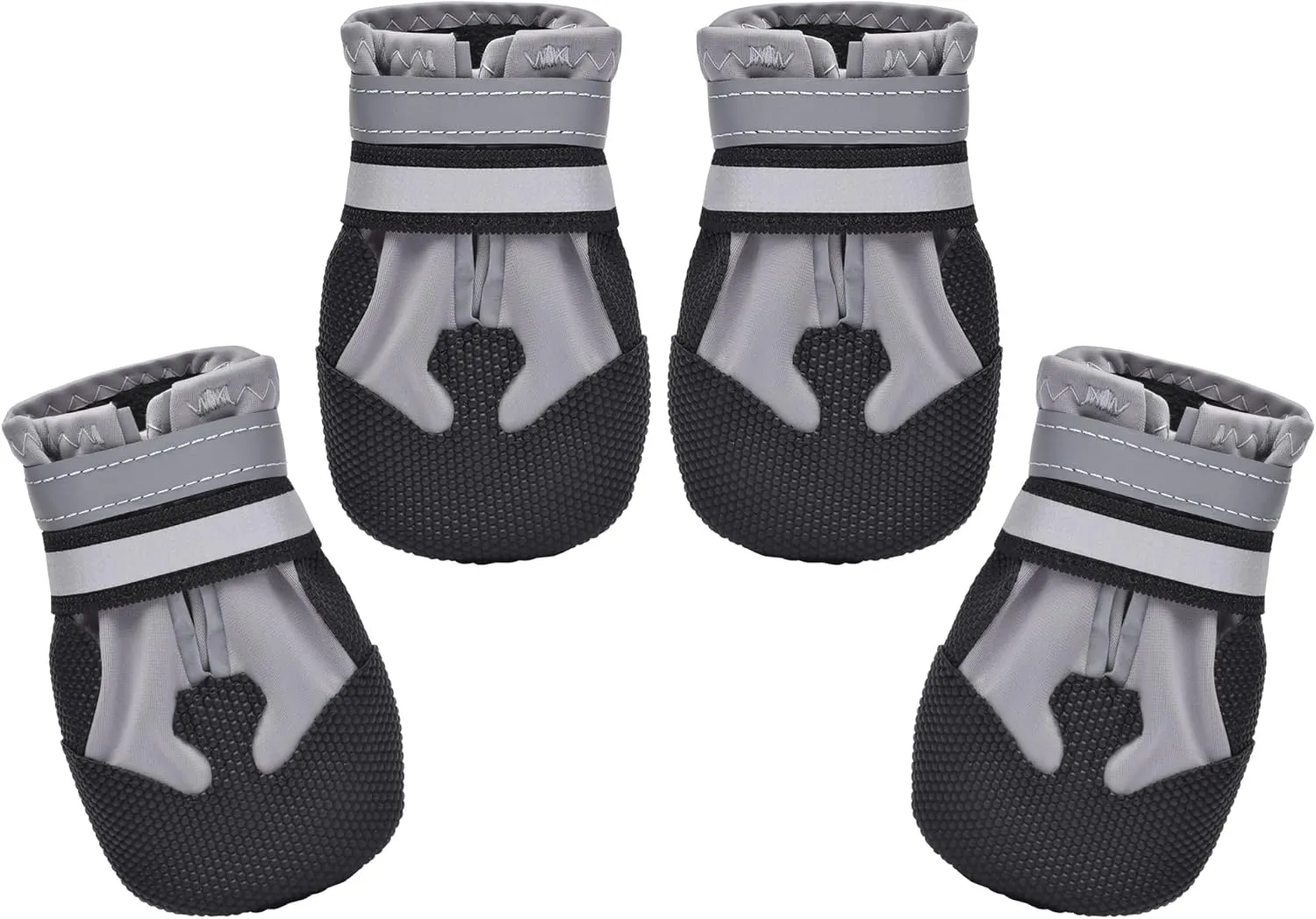 Winter Snow Dog Boots Neoprene Nonslip Rubber Sole Dog Shoes for Medium Large Dogs (Pack of 4)