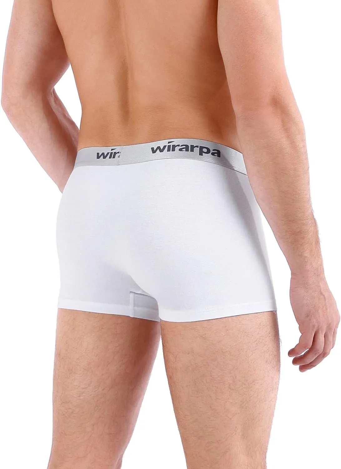 wirarpa Mens Trunks Underwear Cotton Boxer Briefs Short Leg Comfortable Underpants 4 Pack