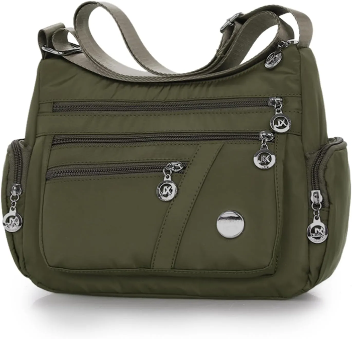 WITERY Nylon Crossboby Bags for Women - Waterproof Zipper Multi-Pocket Crossboby Purse Lightweight Shoulder Bag