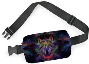 Wolf Fanny Pack Fashion Belt Bag Small Crossbody Bags for Women Casual Waist Packs with Adjustable Strap