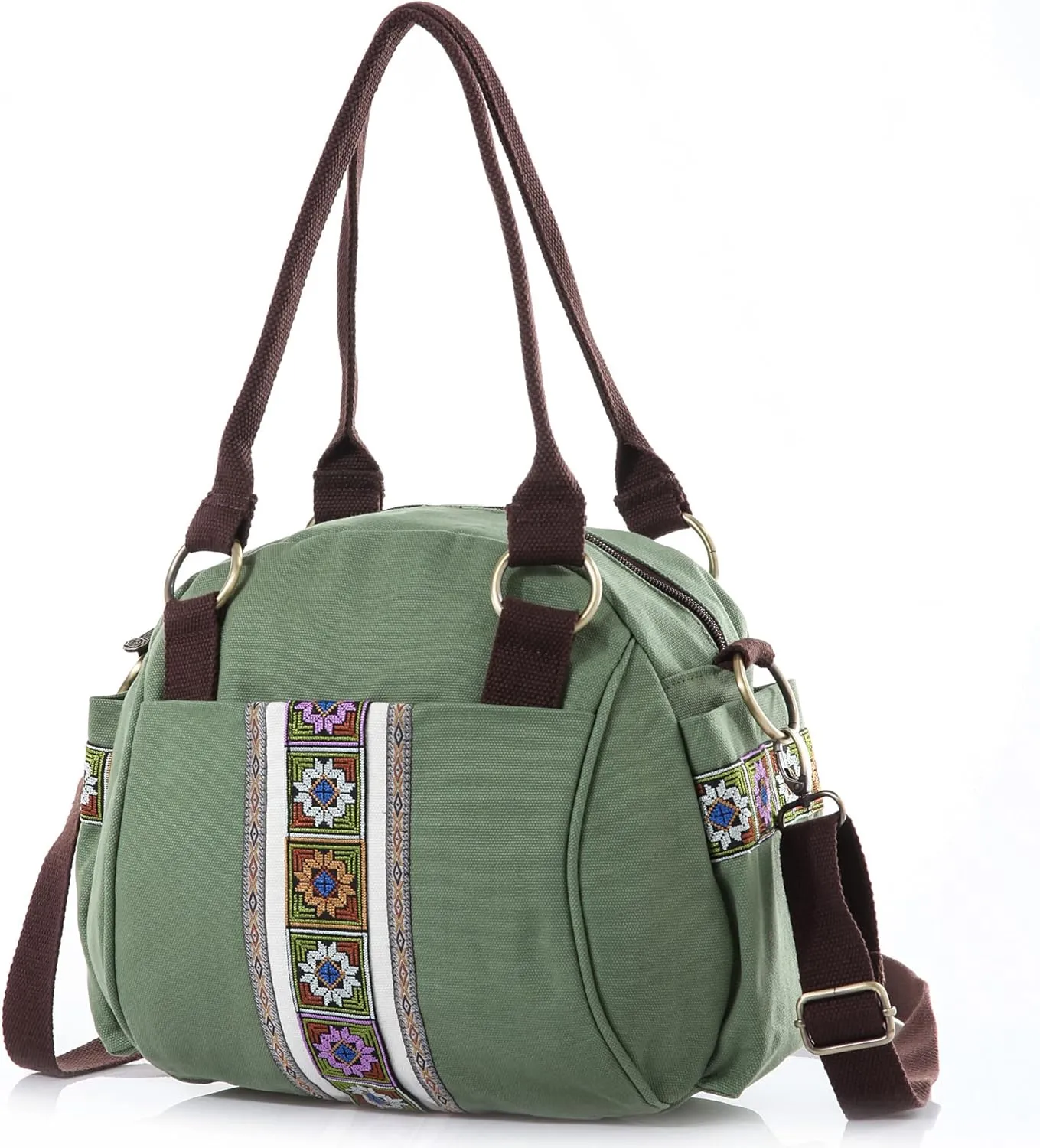 Women Canvas Top-Handle Handbag, Vintage Heavy-duty Crossbody Bag Tote Handbag