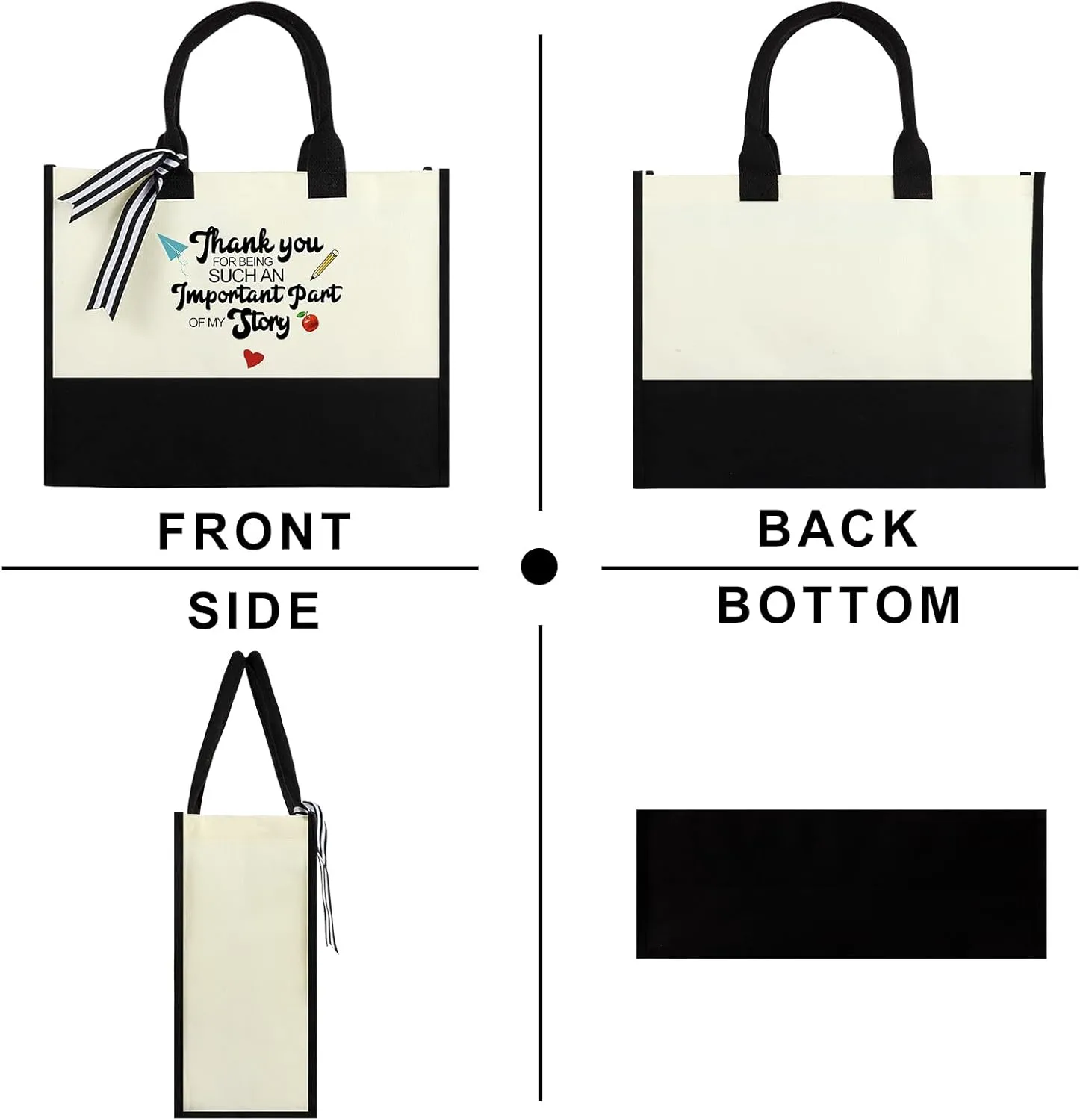 Women Canvas Tote Bag, Gifts for Her Birthday, Mother's Day, Valentine’s Day, Christmas, Thanksgiving or Retire Gifts