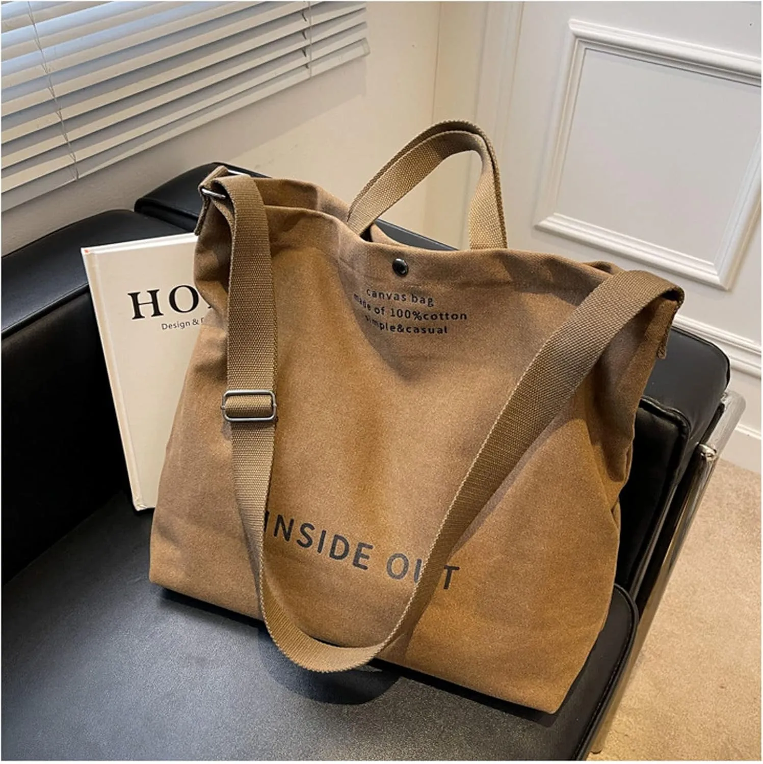 Women Canvas Tote Handbags Casual Shoulder Work Bag Crossbody Top Handle Bag Cross-body Handbags