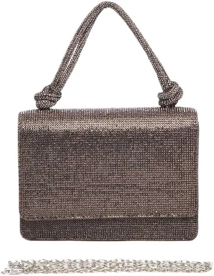 women Elegant Rhinestone Top Handle Clutch Bag – Small Bridal Party Purse brides, bridesmaids, or evening partygoers