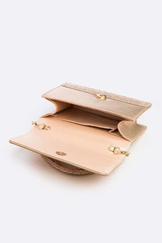 women Elegant Rhinestone Top Handle Clutch Bag – Small Bridal Party Purse brides, bridesmaids, or evening partygoers
