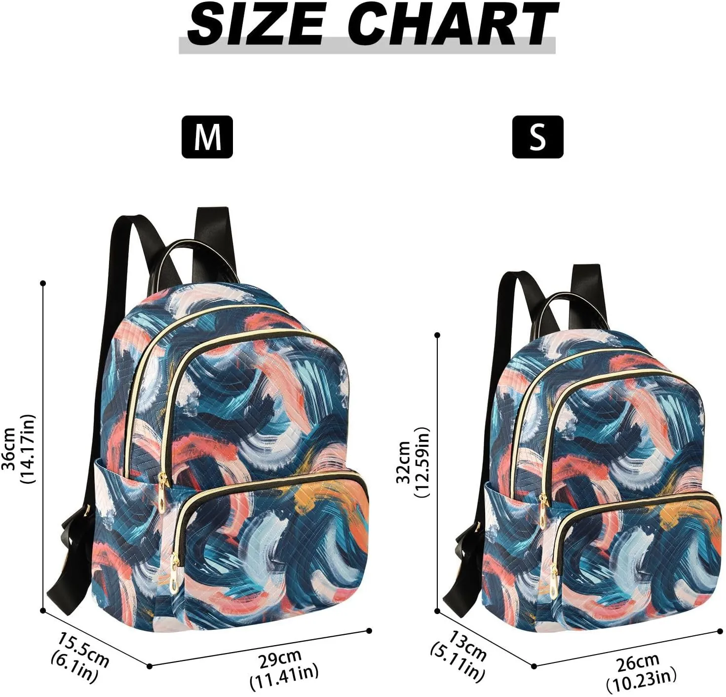 Women Fashion Backpack Purse Abstract Art Graffiti Painting Mini Travel Backpack Ladies Shoulder Bag Work Daypack 8.5L