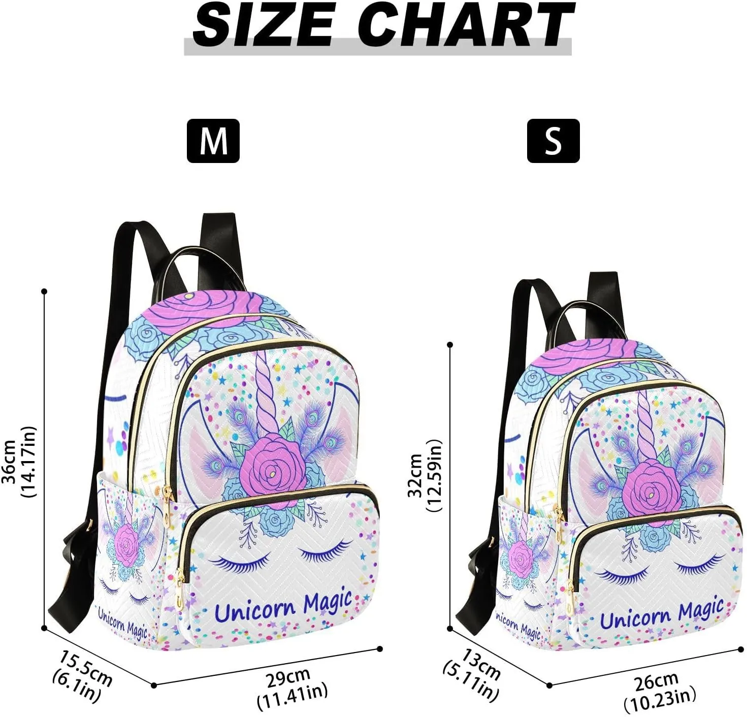 Women Fashion Backpack Purse Unicorn Stars Dots Mini Travel Backpack Ladies Shoulder Bag Work Daypack 8.5L