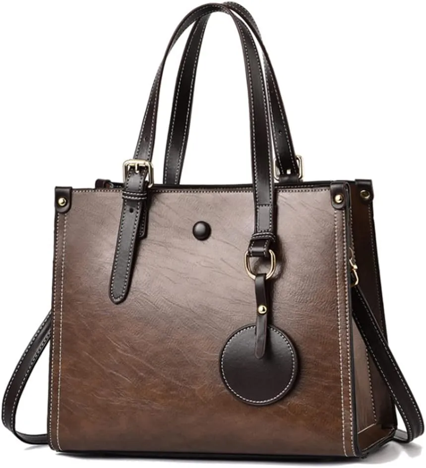 Women Fashion Handbag Vegan Leather Tote Shoulder Bag Multi-pockets Work Shopper Satchel Christmas Crossbody Purses