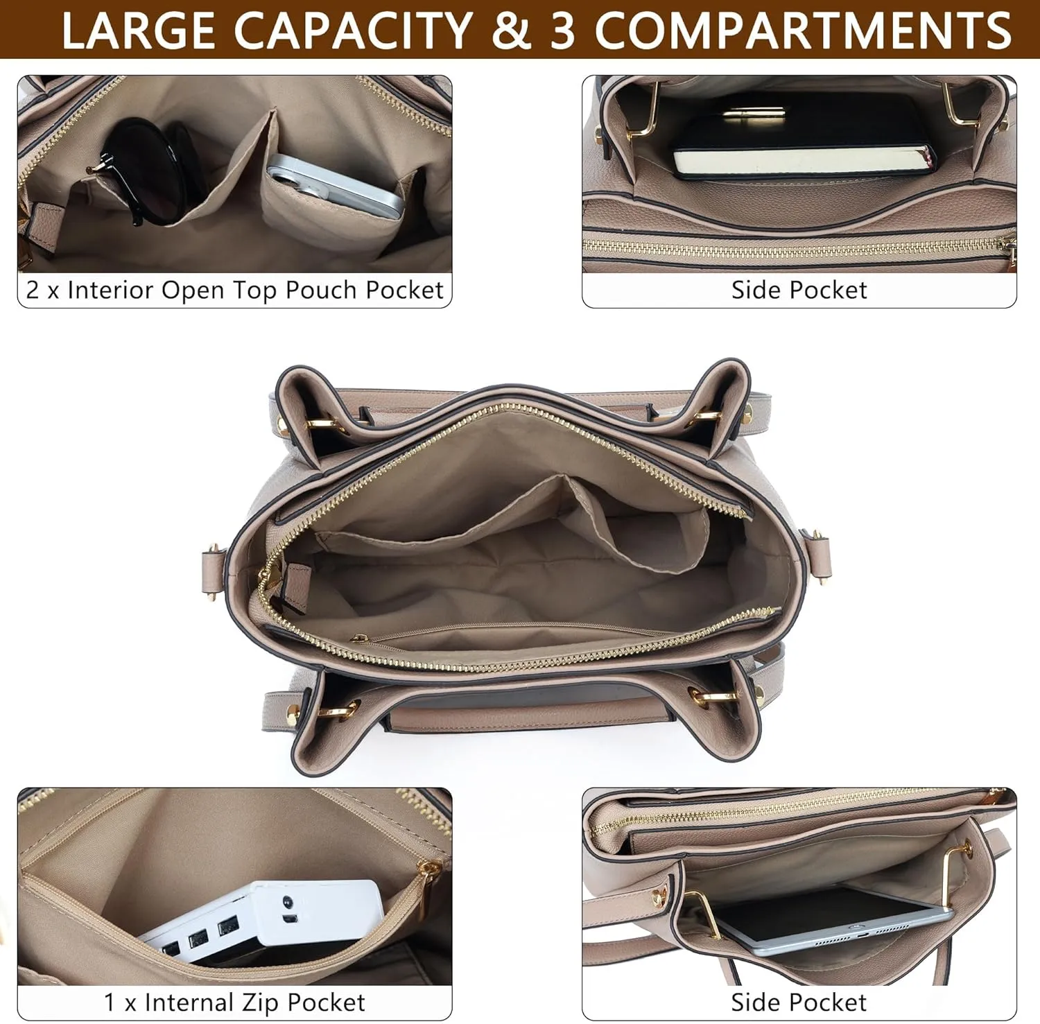 Women Fashion Handbags Vegan Leather Tote Bag Shoulder Bag Top Handle Satchel Floral Purses for Women