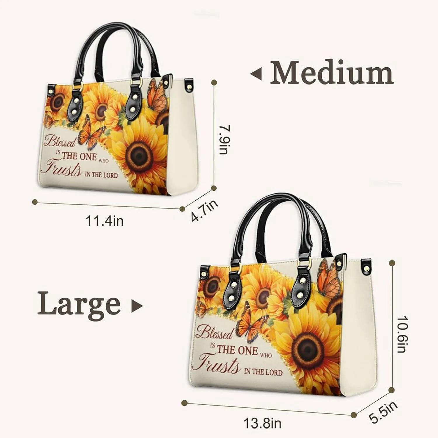 Women Handbag - Medium Top Handle Shoulder Bags - Tote Bag Gift for Women - PU Leather Handbags for Work, Travel