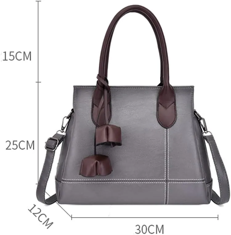 Women Handbag PU Leather Casual Large Capacity Crossbody Bags Messenger Bag Hobo Bags with Long Shoulder Bag Strap