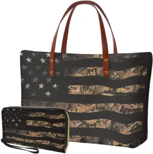 Women Handbags Wallet Tote Bag Shoulder Bag Top Handle Satchel Purse Set 2pcs