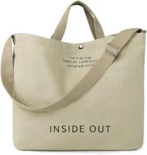 Women Large Canvas Tote Handbags Casual Shoulder Work Bag Crossbody Top Handle Bag Cross-body Handbags