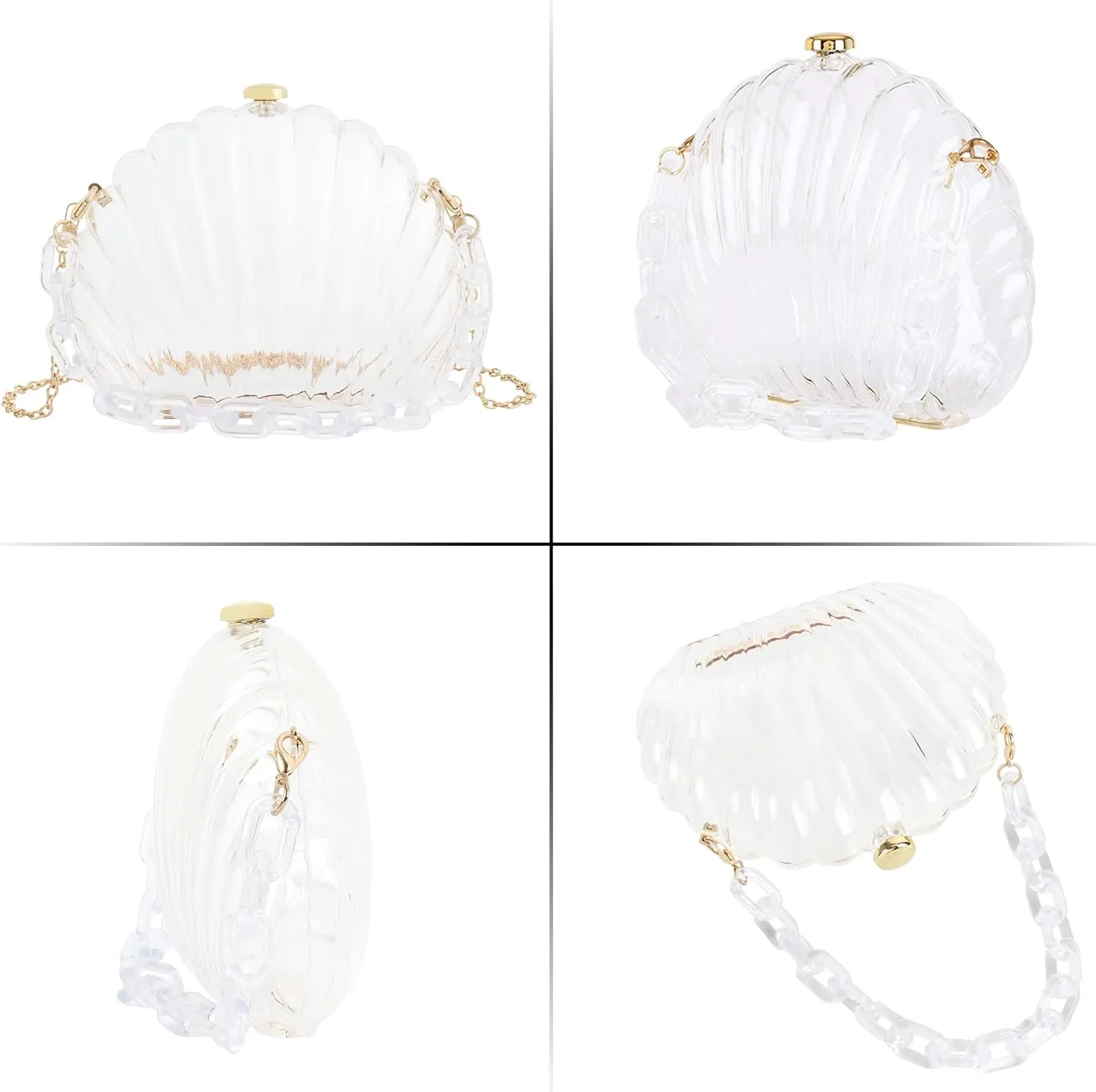 Women Mini Seashell Evening Clutch Top-Handle Bag Cross-body Bag