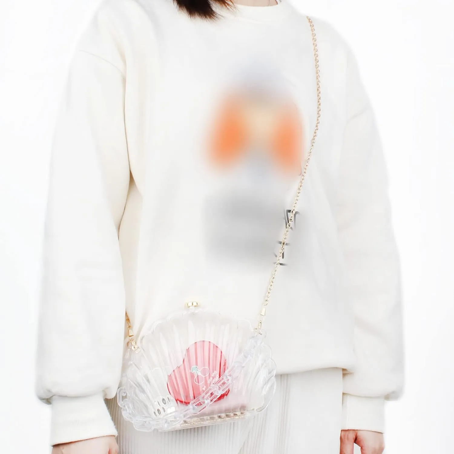 Women Mini Seashell Evening Clutch Top-Handle Bag Cross-body Bag