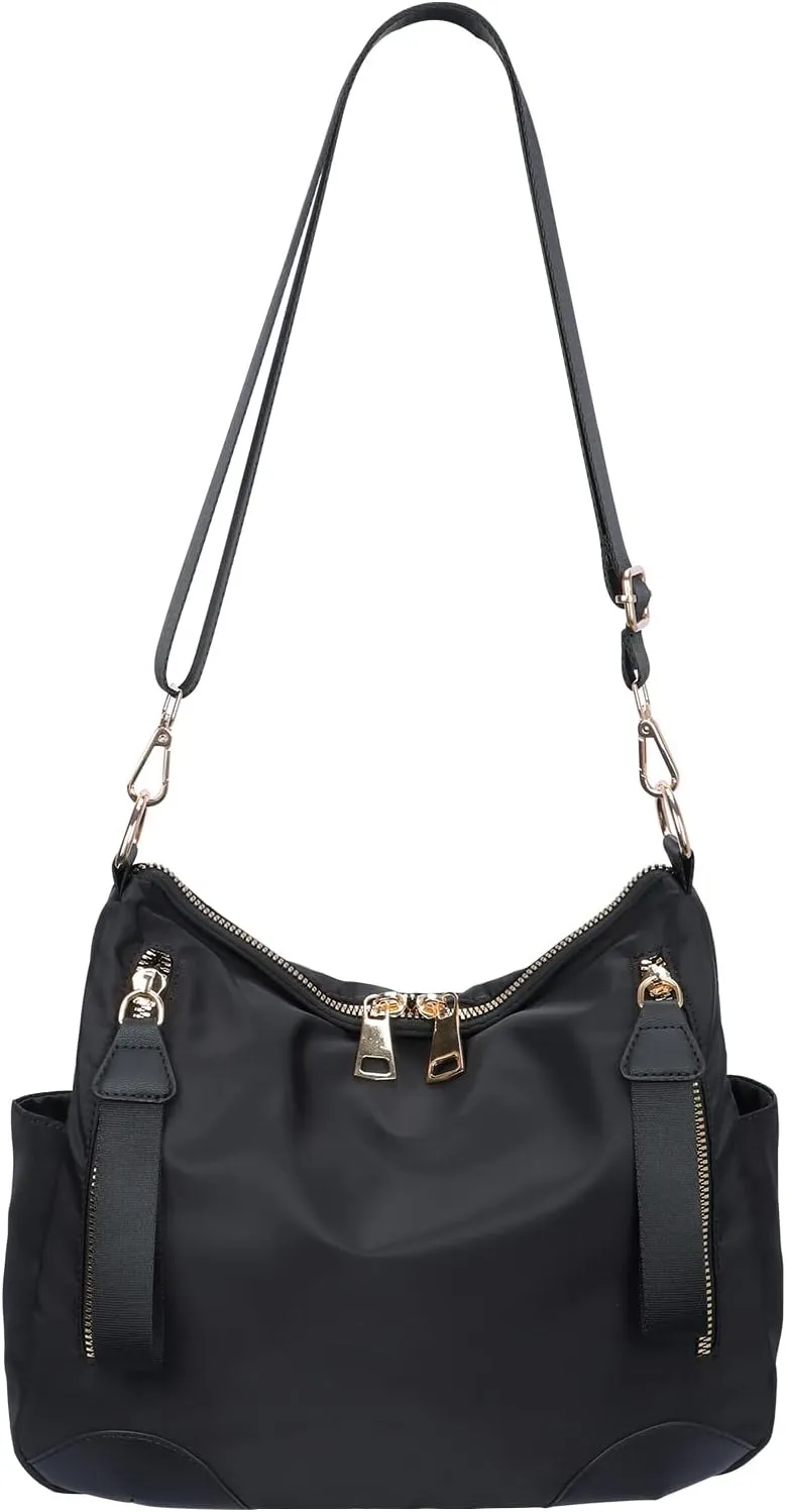 Women Nylon Crossbody Bag Hobo Tote Bag Large Capacity Anti-theft Lightweight Travel Shoulder Bag