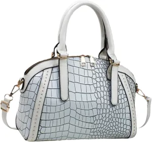 Women Patent Faux Leather Handbag Crossbody Purse Dome Satchel Purses Glossy Shell Shoulder Bag Top Handle Totes