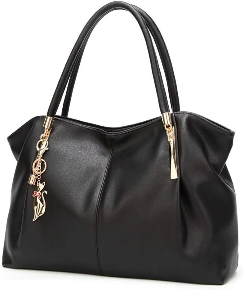 Women Purses and Handbags Tote Shoulder Bag Top Handle Satchel Bags for Ladies (red), Black